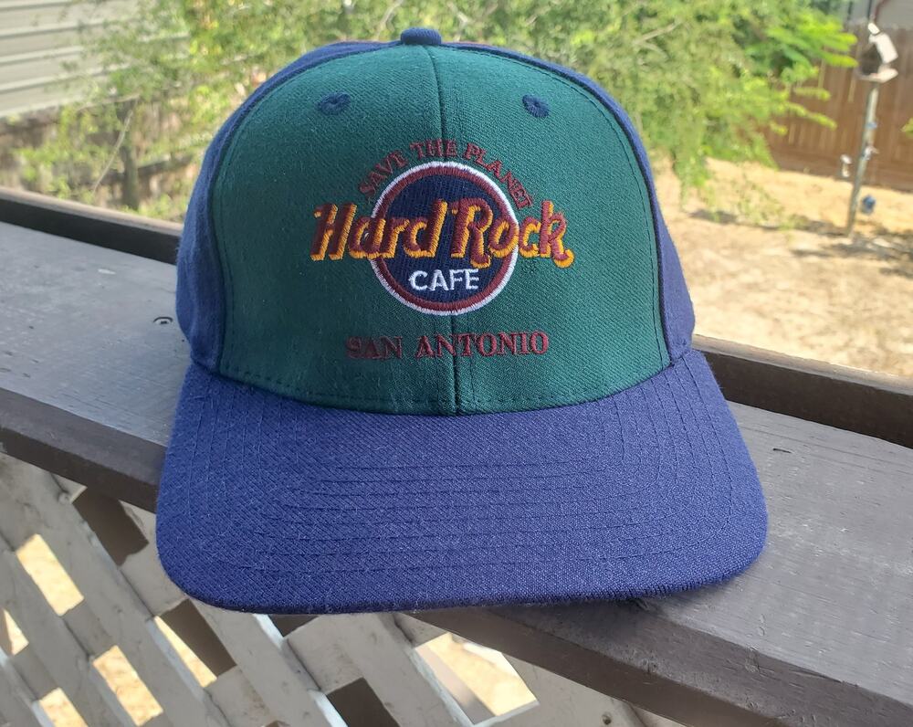 Vintage 90s Hard Rock Cafe San Antonio Snapback Hat Cap